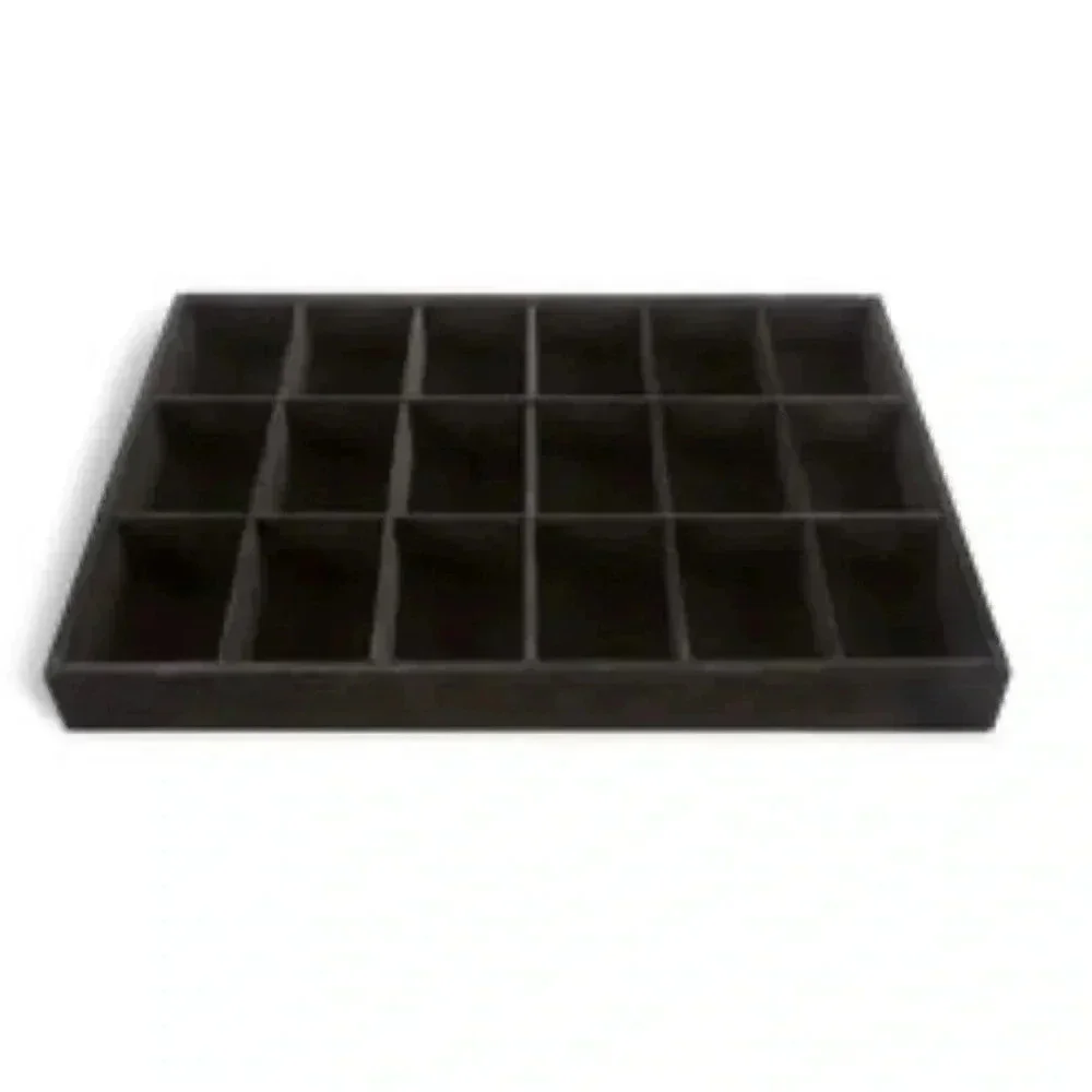 Black Velvet 18 Place Jewelry, Makeup, Nail Polish, Hair Bows, Pins, Tray